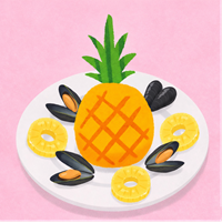 シャル貝パイン蒸し